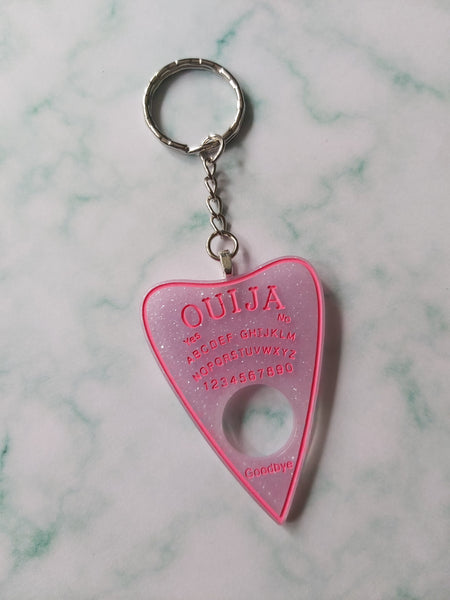 ouija planchette keyring - lilac
