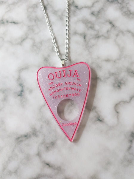 ouija planchette necklace - lilac 