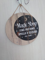 magic shop hanging wall sign