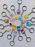 RIP gravestone keyrings 