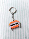 vampire fang keyring - orange 