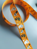 25mm cute halloween ribbon - orange