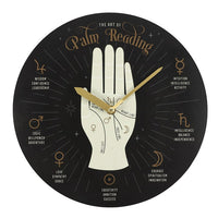 palm reading wall clock 