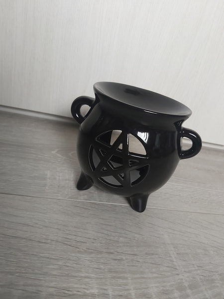 pentagram cauldron oil burner