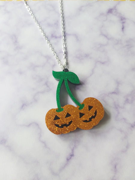 pumpkin "cherry" necklace