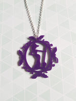 witch cameo necklace - purple