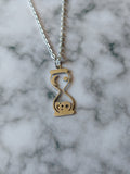 mystical hourglass necklace (silver plated) 