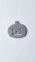50mm acrylic pumpkin pendant - silver (glitter)
