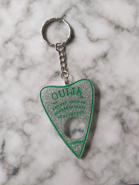 ouija planchette keyring - silver 