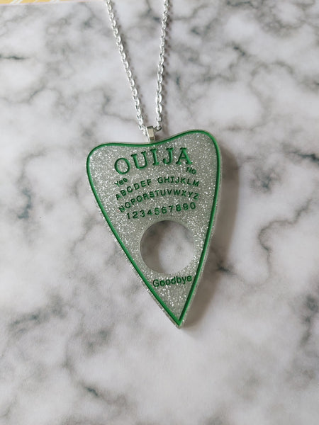 ouija planchette necklace - silver 