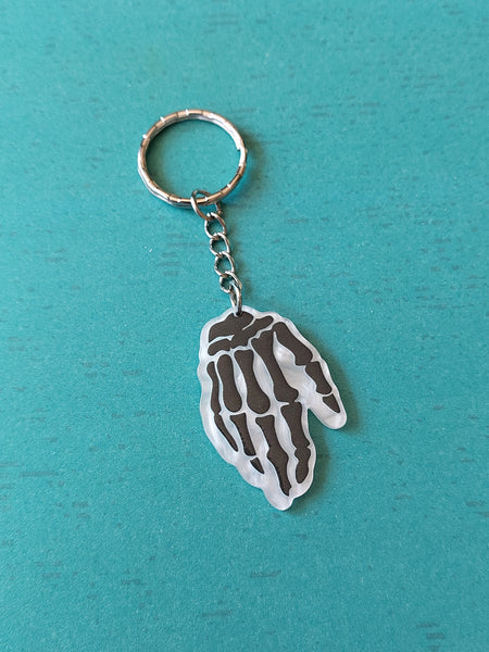 skeleton hand keyring