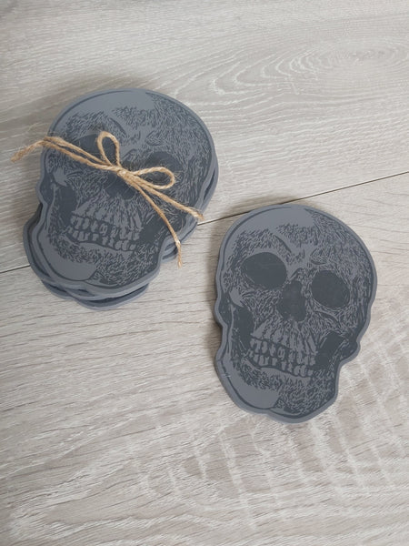 grey skull posters (set of 4)