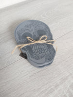 grey skull coasters (set of 4)
