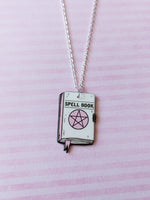 pink witchcraft necklace - spellbook 