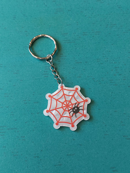spiderweb keyring 