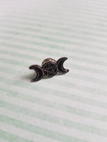witchcraft pin badge - triple moon 