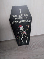 dead inside coffin plaque 