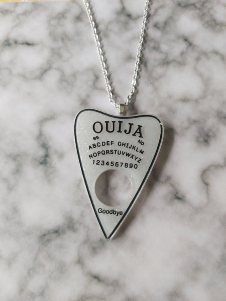 ouija planchette necklace - white