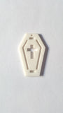 50mm acrylic coffin pendant - white