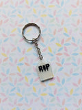 RIP Glitter Gravestone Keyring | Spooky Halloween Accessory | Gothic Glitter Tombstone Bag Charm