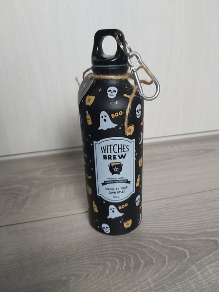 witches brew metal water bottle