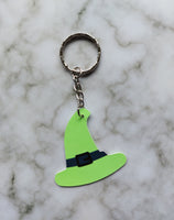 witch hat faux leather drop keyring (glow in the dark!) 