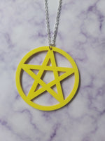 pentagram necklace - yellow 